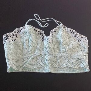 NWT Free People Intimately Clear Sky Lace Bralette Size Large Mint Green